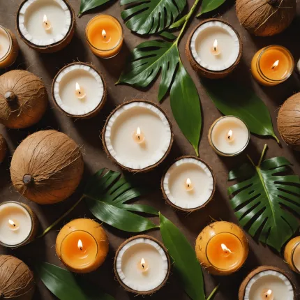 Искусство создания уюта: как декор со свечами из кокосового воска и тропическими мотивами преобразит ваш интерьер